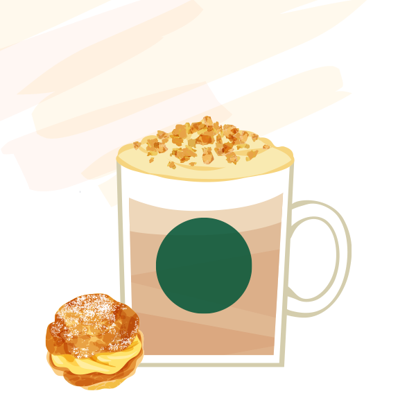 シュークリーム ラテ