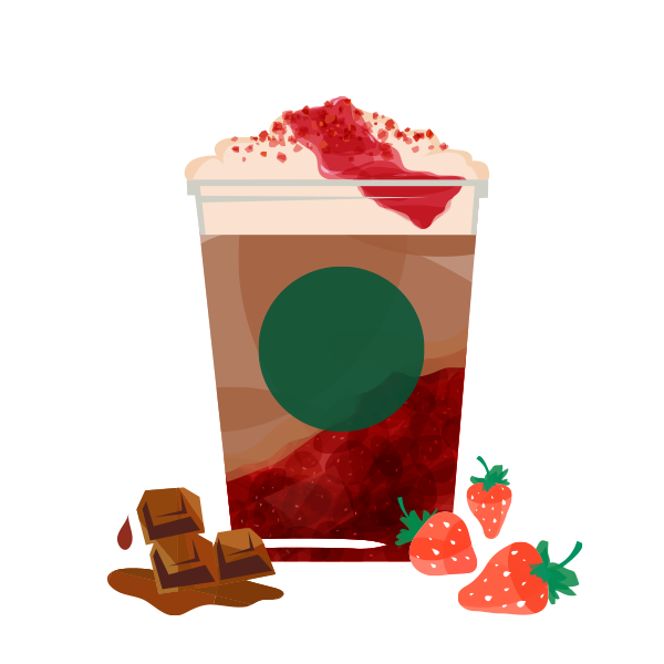 カカオ & ストロベリー ムース フラペチーノ®