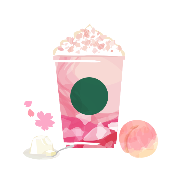 桜 咲くよ 白桃 フラペチーノ®