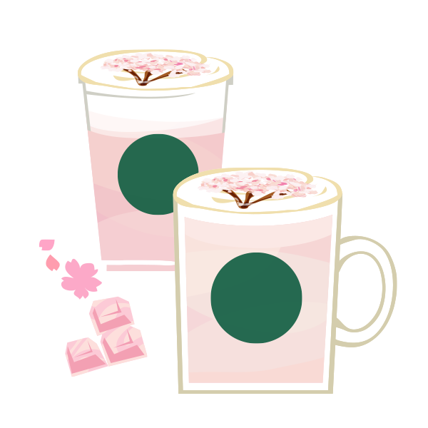 桜 咲くよ ラテ