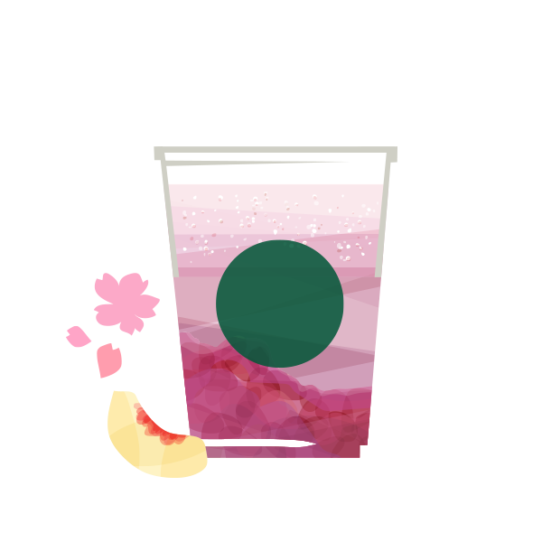 桜 咲くよ 白桃 ソーダ