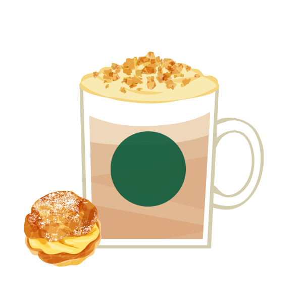 シュークリーム ラテ