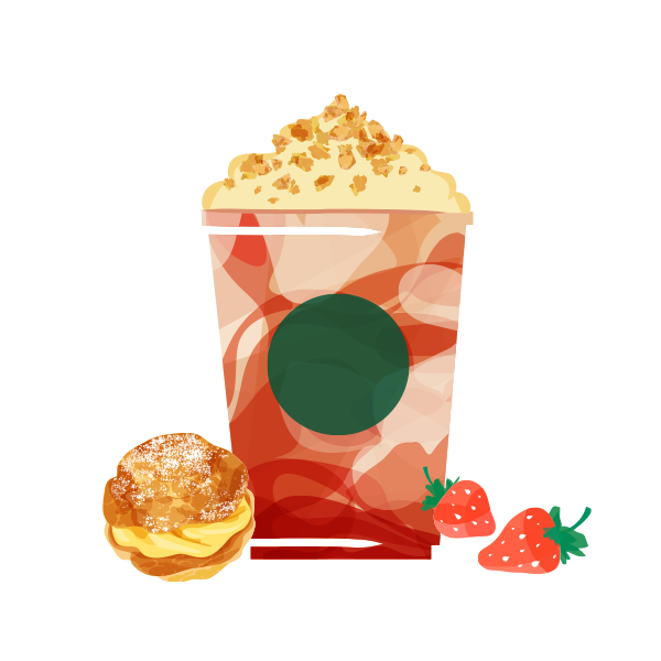 ストロベリー シュークリーム フラペチーノ®